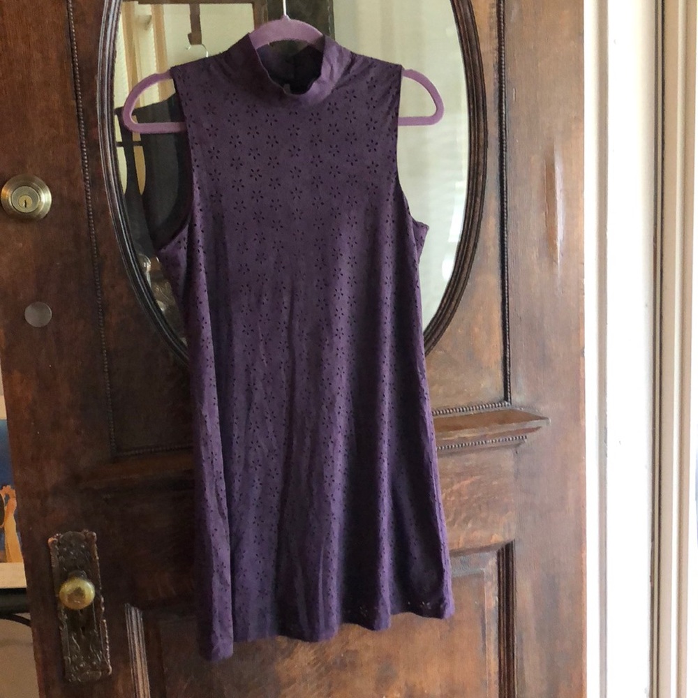 Suede Purple Dress